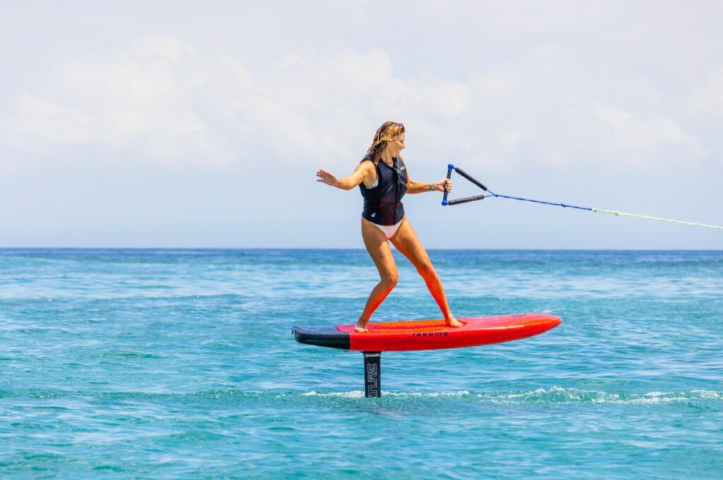 Flying the foil across the lagoon