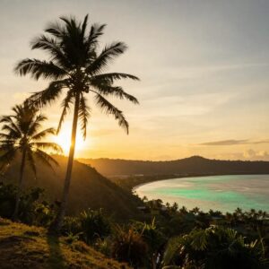 The lookout at sunset